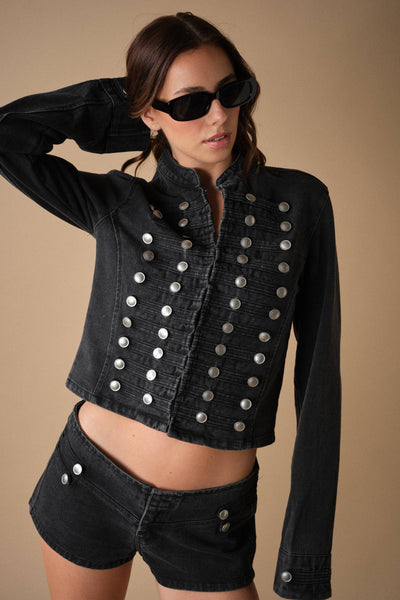 Blue B - 33648J Western Military Button Twill Jacket