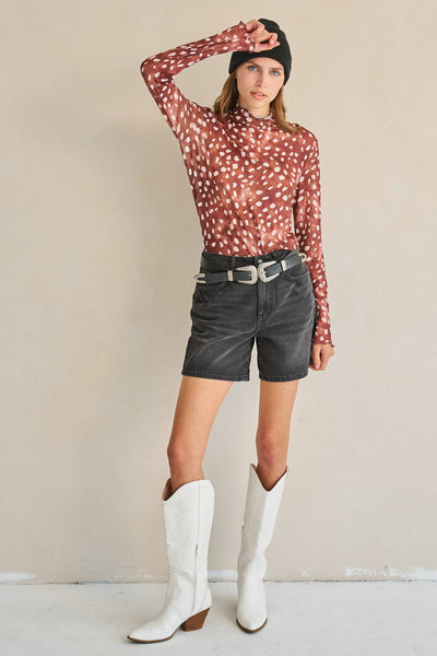 Spotted Season Mesh Top