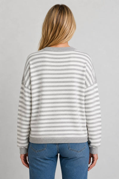 Dreamers by Debut - Penguin Striped Crewneck Sweater- Y9870-R