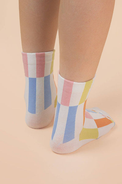 VERY J - SC10005C - Color block casual socks