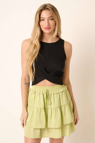 mittoshop - T10426 - TWIST FRONT SLEEVELESS CROP TOP