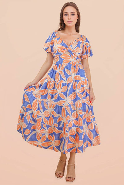Sunset Escape Cutout Midi Dress