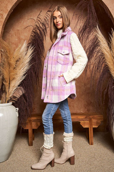 Lilac Plaid Jacket