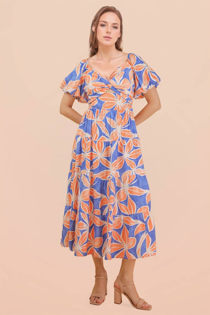 Sunset Escape Cutout Midi Dress
