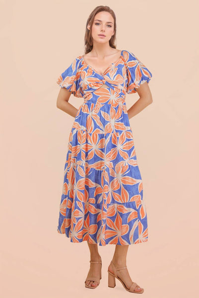Sunset Escape Cutout Midi Dress