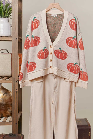 Pumpkin Patch Button Cardigan