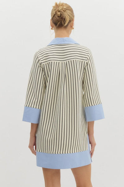 Pretty & Preppy Striped Collared Dress