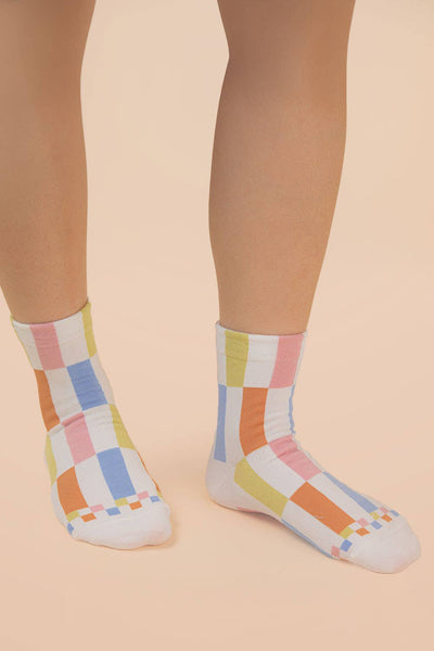 VERY J - SC10005C - Color block casual socks