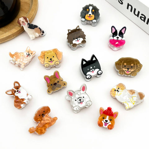 TheDivaSoap - Mini Dog Series Hair Claw Clips, Cute Puppy Animal Hair Clip