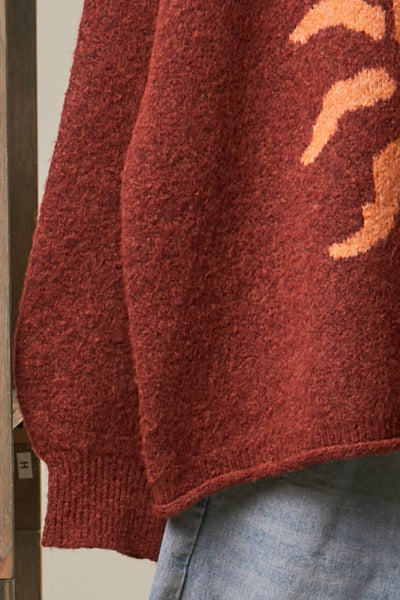 Mello. - Spiral Sun Embroidered Sweater