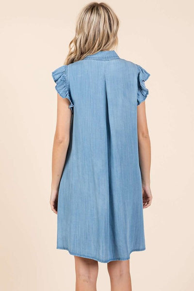 Washed Chambray Dress