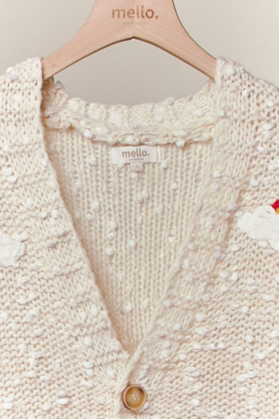 V Neck Rainbow Cardigan