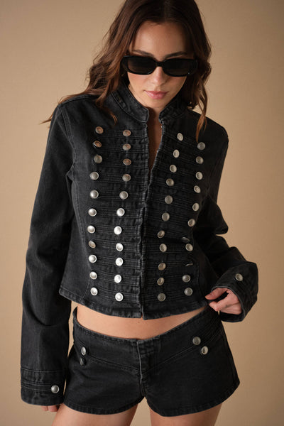 Blue B - 33648J Western Military Button Twill Jacket