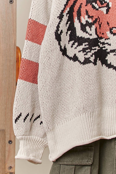 Mello. - Tiger  Round Neck Sweater