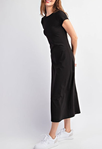 Basic Black T-Shirt Dress