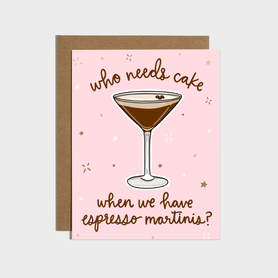 Brittany Paige - Espresso Martini Birthday Sticker Card