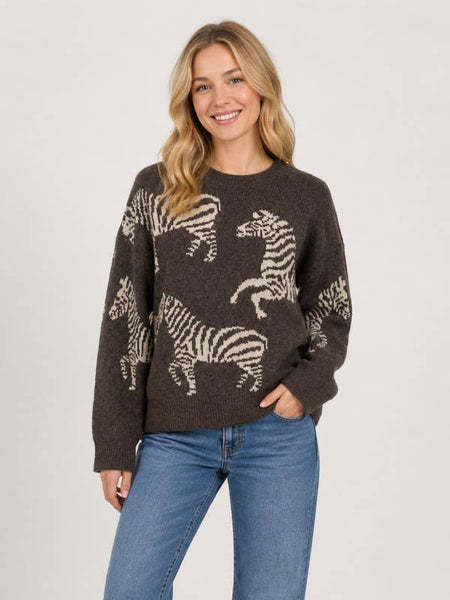Dreamers by Debut - Zebra Print Pullover