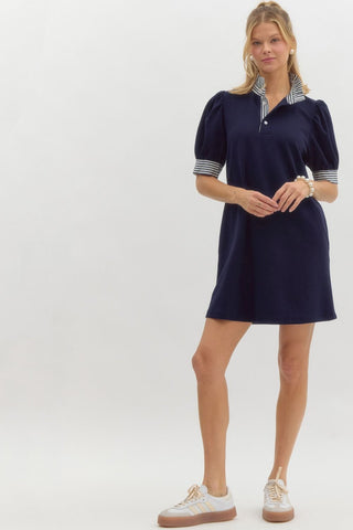 Short Sleeve Pullover Polo Dress
