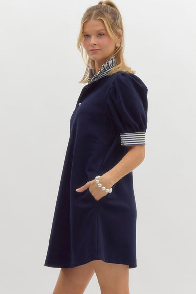 Short Sleeve Pullover Polo Dress