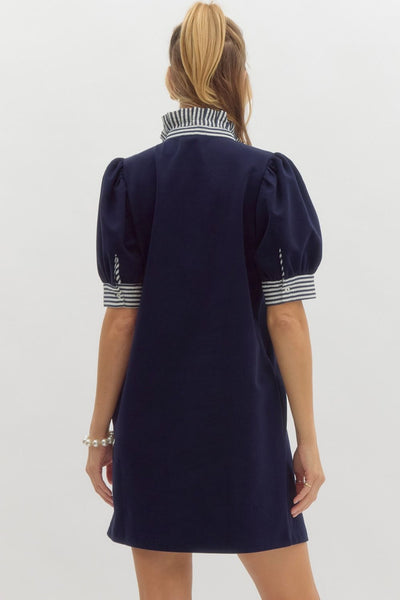Short Sleeve Pullover Polo Dress