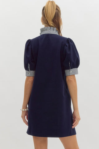Short Sleeve Pullover Polo Dress