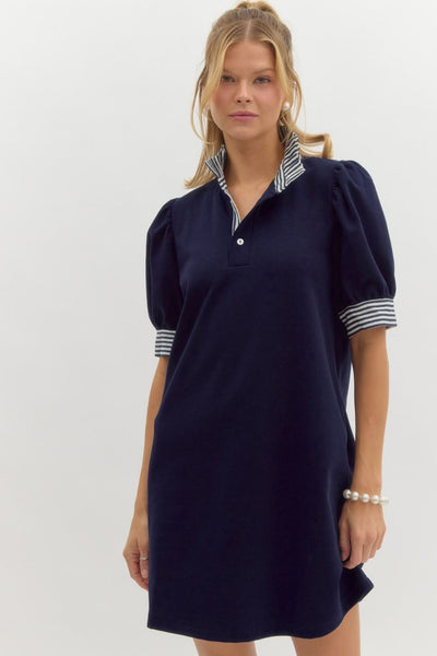 Short Sleeve Pullover Polo Dress