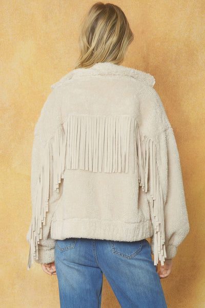 Fuzzy Fringe Jacket