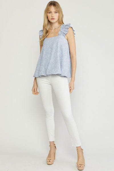 Floral Jacquard Top
