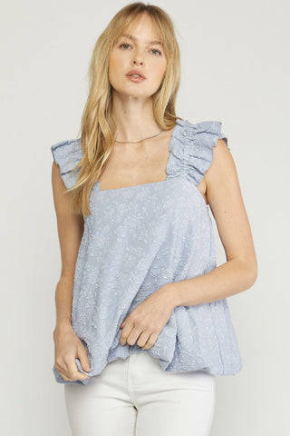Floral Jacquard Top