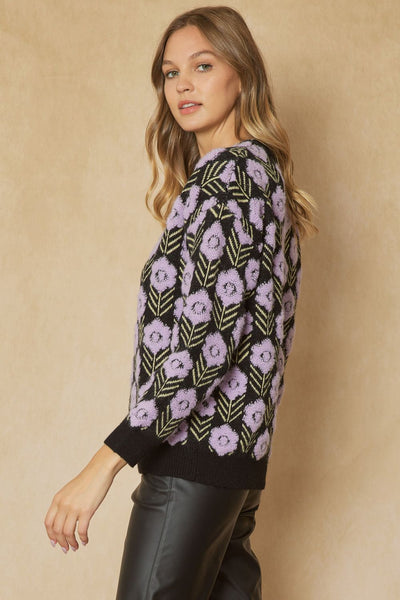 Floral Fleece Sweater