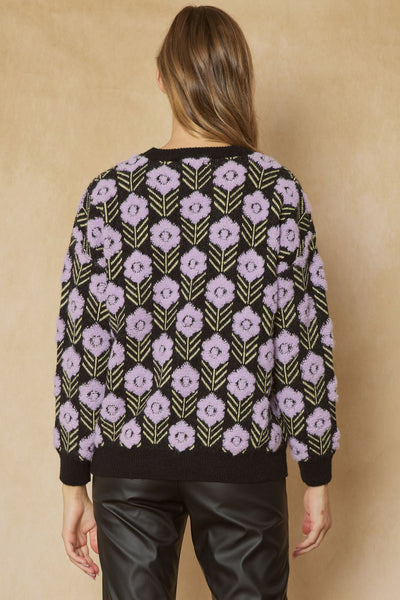 Floral Fleece Sweater