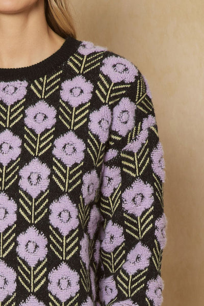 Floral Fleece Sweater