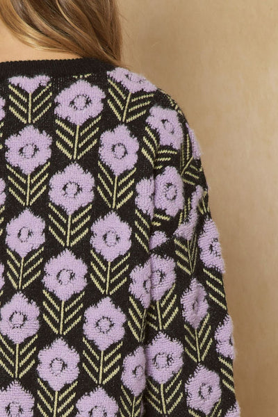 Floral Fleece Sweater