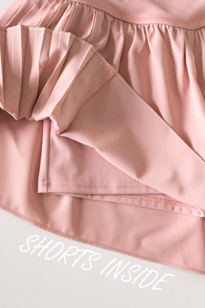 VERY J - NP70970-Side Pleated Detail Activewear Shorts