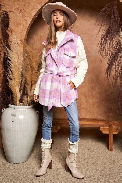 Lilac Plaid Jacket