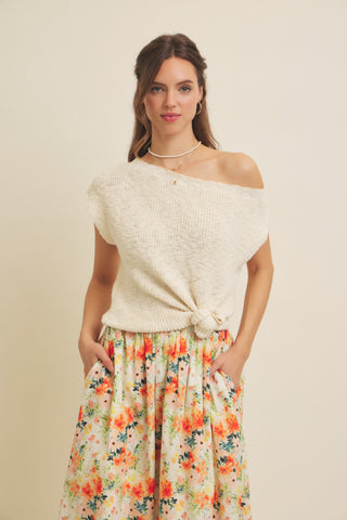 Floral Maxi Skirt With Pockets