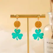 Green Clover Earrings