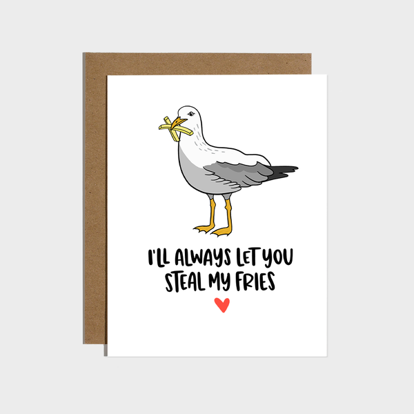 Brittany Paige - Seagull Steal Fries Love Card