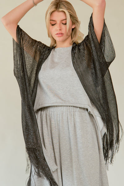 Glitter Mesh Kimoni