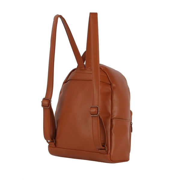 Vegan Leather Puffy Backpack