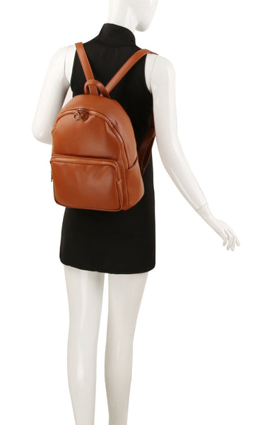 Vegan Leather Puffy Backpack