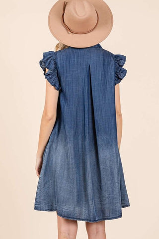 Washed Chambray Dress