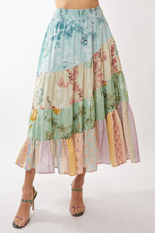 Floral Mix Maxi Skirt