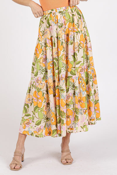 Ruffle Tiered Maxi Skirt