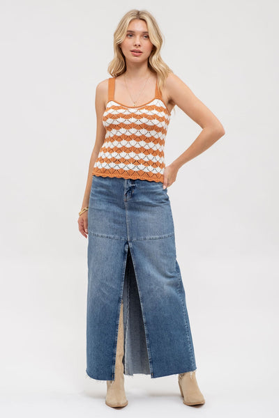Sunset Crochet Sweater Tank