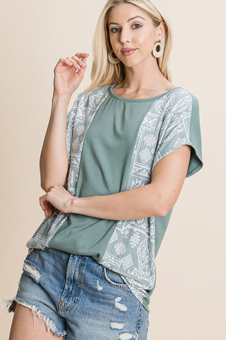 Aztec Color Block Top