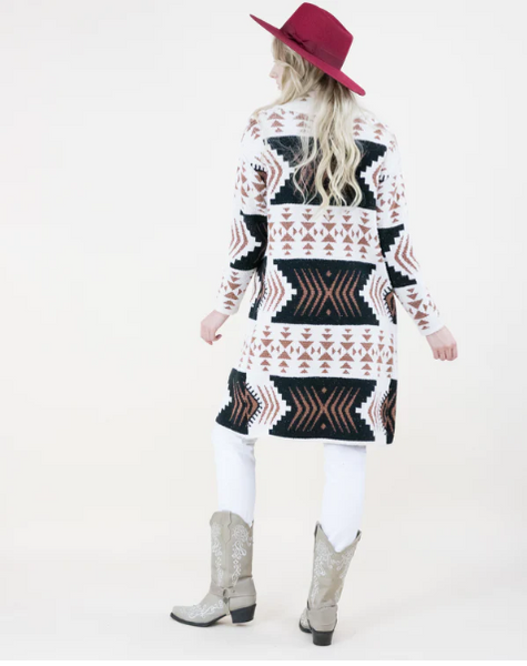 Tribal Print Cardigan