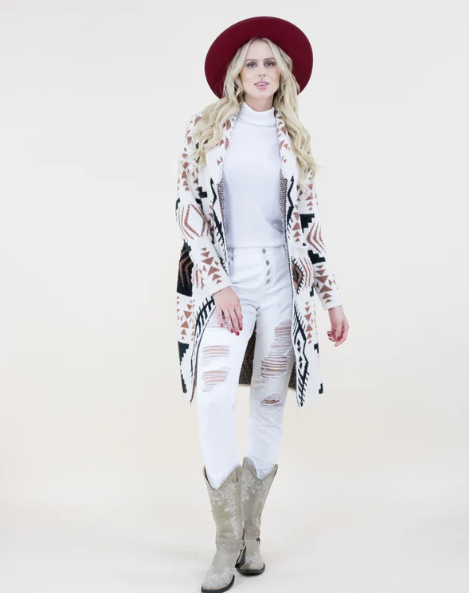 Tribal Print Cardigan