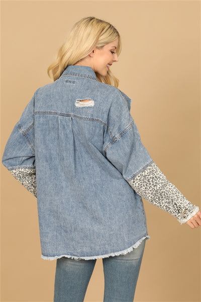 Washed Leopard Shacket