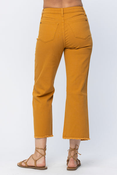 Judy Blue Colored High Rise Button Fly Wide Leg Denim Pants